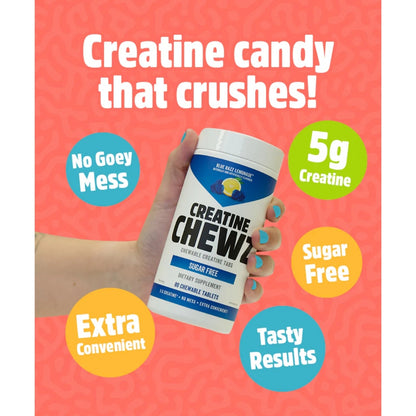PVL Creatine Chewz, Creatine Monohydrate, Sugar Free, 3rd Party Tested, Animal Free, 80 tablets - Ultimate Sup Singapore