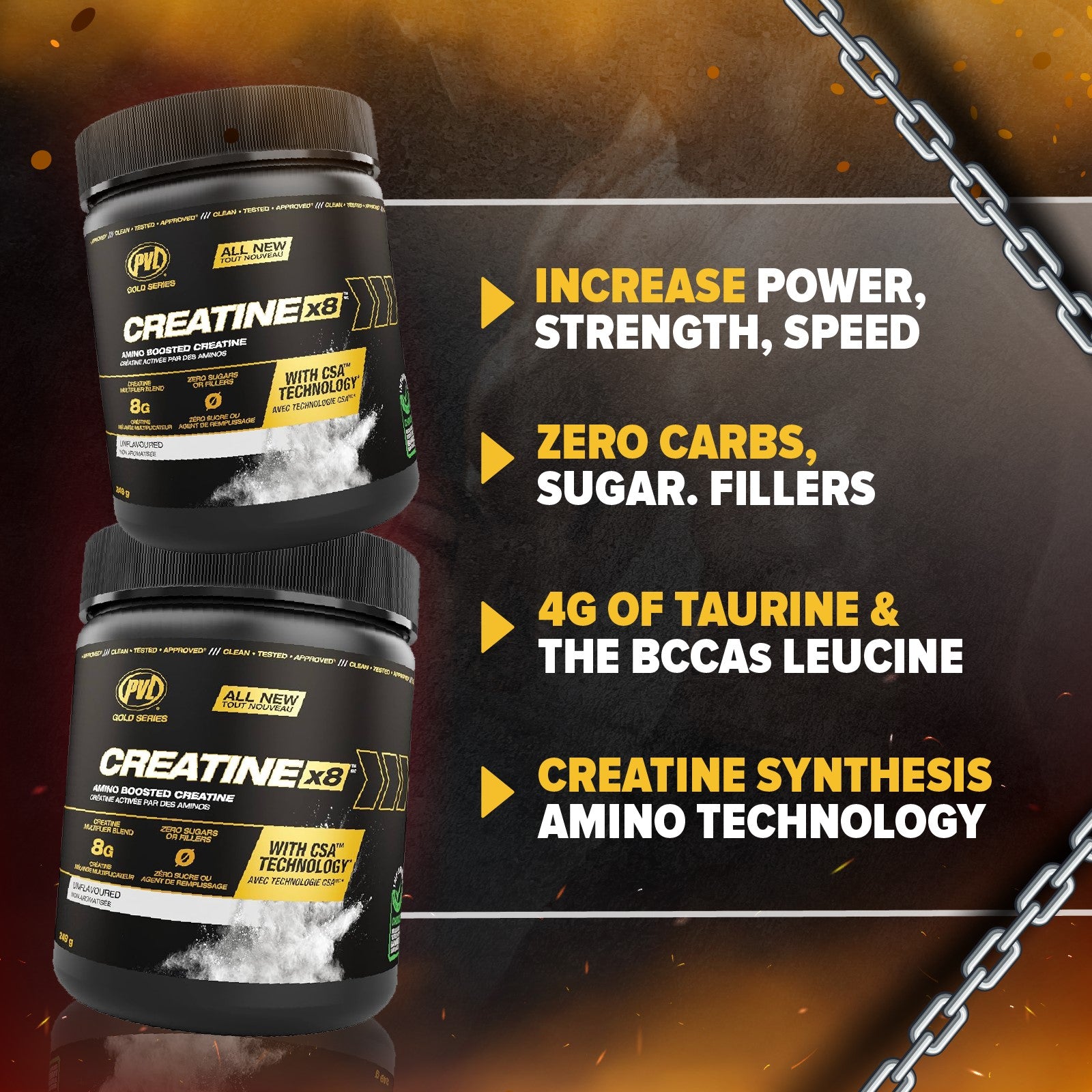 PVL, Creatine X8, 249g - Ultimate Sup Singapore