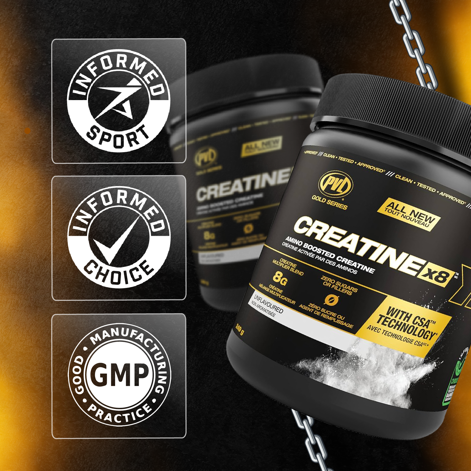 PVL, Creatine X8, 249g - Ultimate Sup Singapore