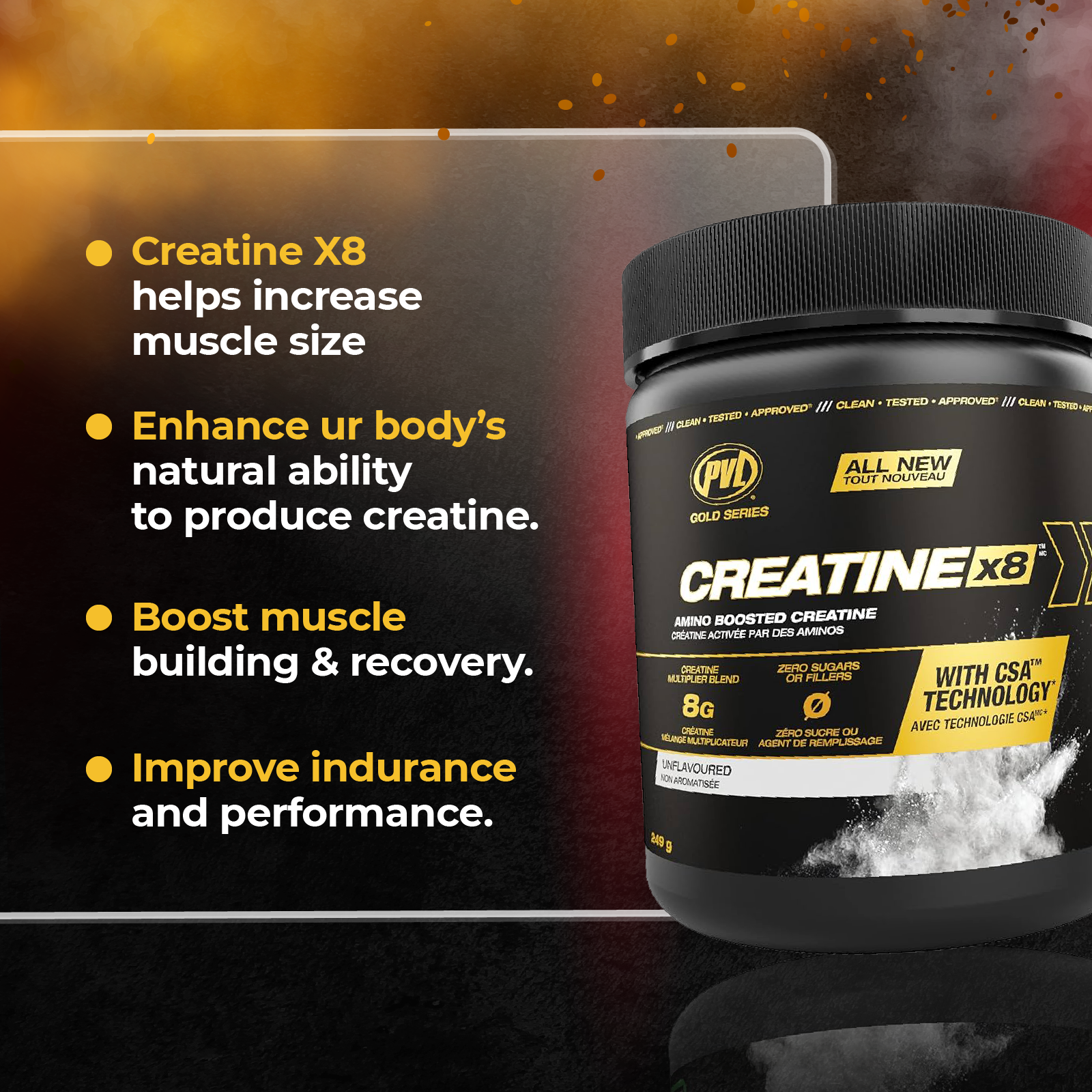 PVL, Creatine X8, 249g - Ultimate Sup Singapore