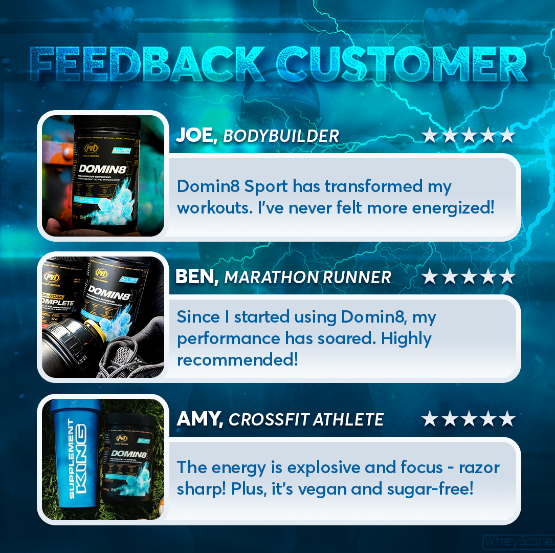 PVL Gold Series, Domin8 Sport, Pre Workout, 225g - Ultimate Sup Singapore