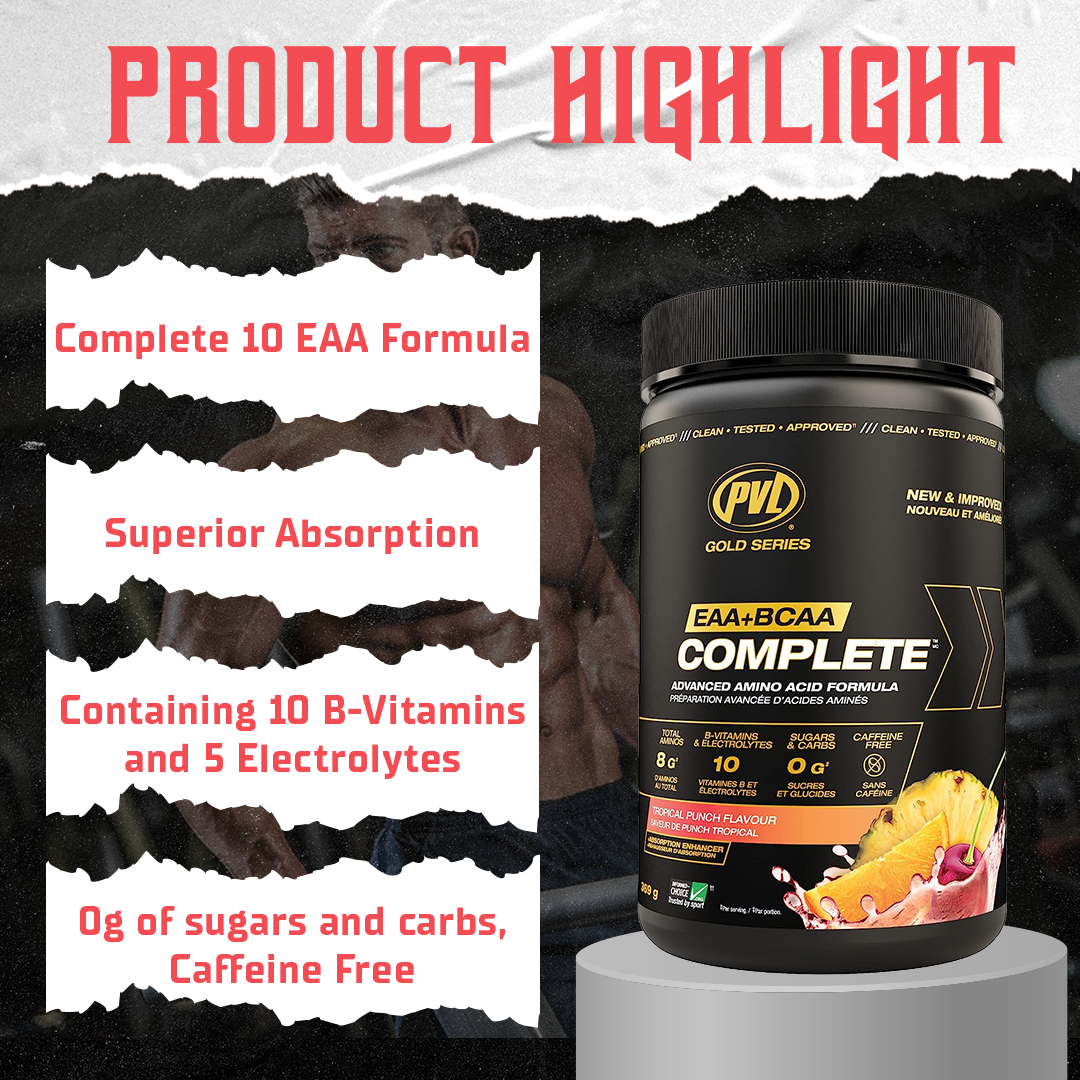 PVL, Gold Series EAA + BCAA Complete, 369g - Ultimate Sup Singapore