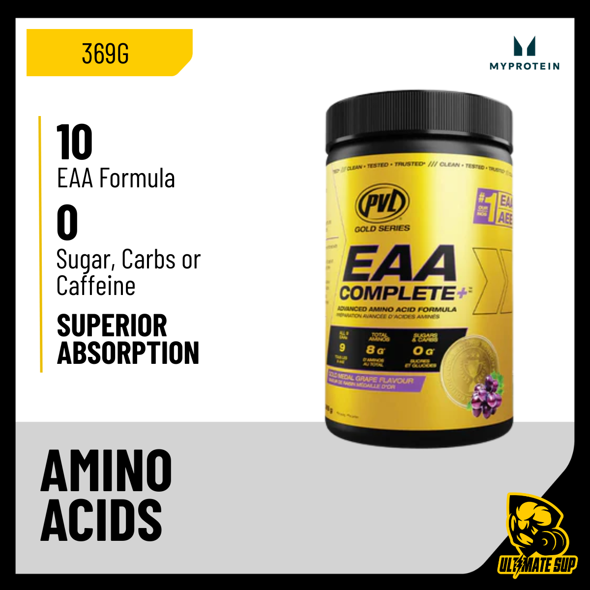 PVL, Gold Series EAA + BCAA Complete, 369g - Ultimate Sup Singapore