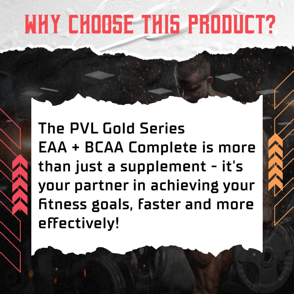 PVL Gold Series, EAA + BCAA Complete, 390g - Ultimate Sup Singapore