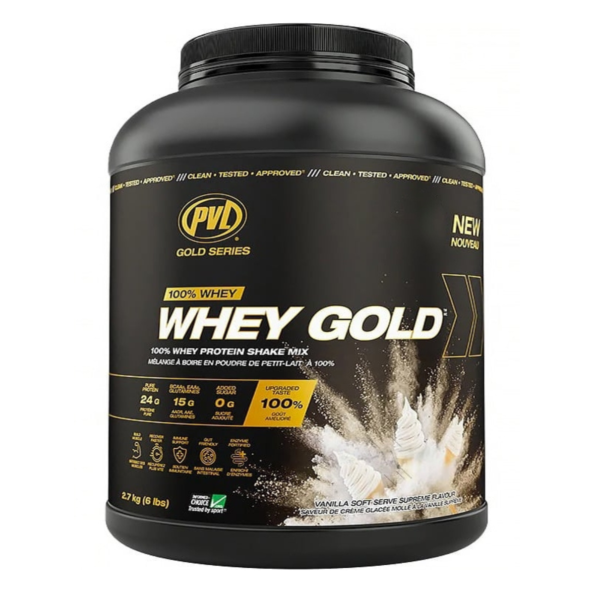 PVL Gold Series, Gold Whey Protein Powder, 6 lb (2.72 kg) - Ultimate Sup Singapore