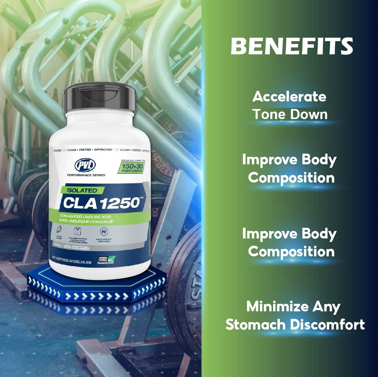 PVL, Isolated CLA 1250 – Fat Burner, 180 Softgels - Ultimate Sup Singapore