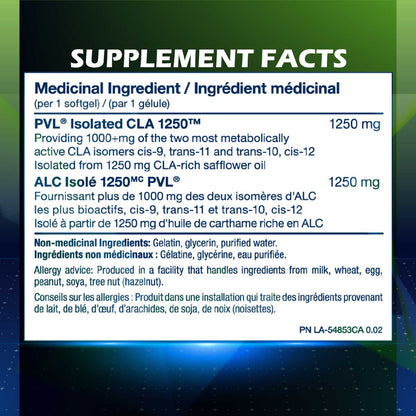 PVL, Isolated CLA 1250 – Fat Burner, 180 Softgels - Ultimate Sup Singapore