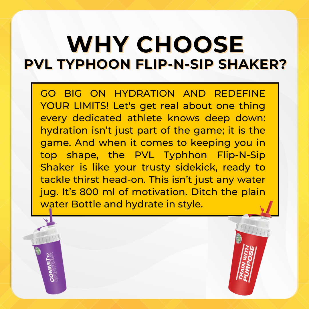 PVL, Typhoon Flip-N-Sip Shaker Water Bottle, 800 ml - Ultimate Sup Singapore