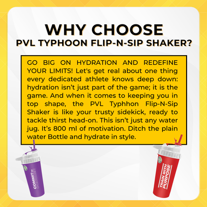PVL, Typhoon Flip-N-Sip Shaker Water Bottle, 800 ml - Ultimate Sup Singapore