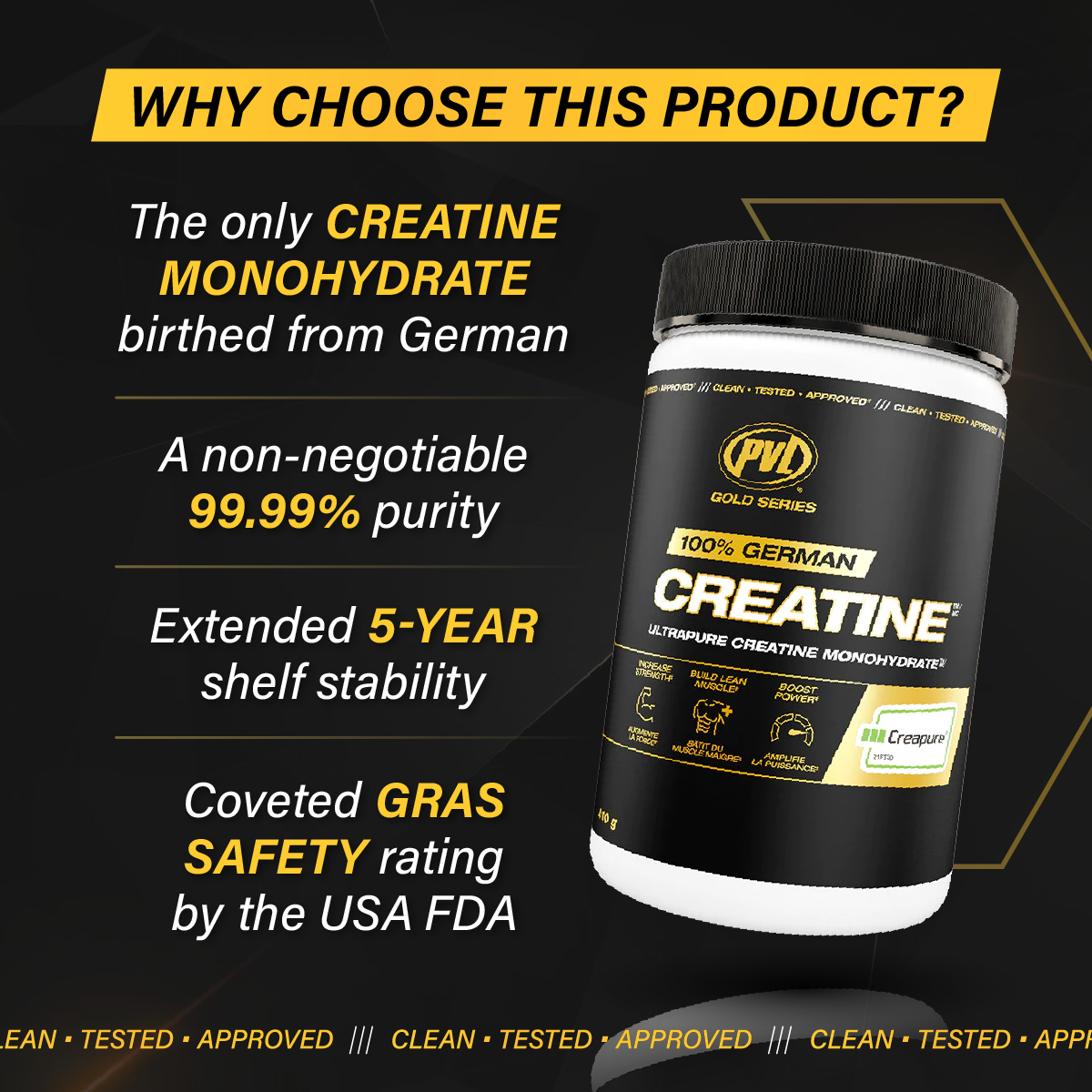 PVL, 100% German Creapure Creatine Monohydrate, 410g - Ultimate Sup Singapore
