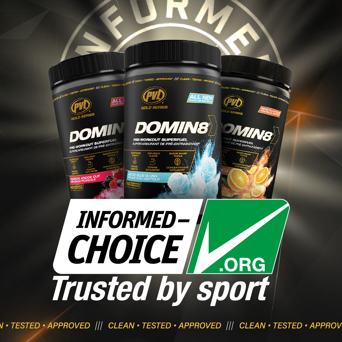 PVL Gold Series Domin8, Pre Workout, 520g - Ultimate Sup Singapore