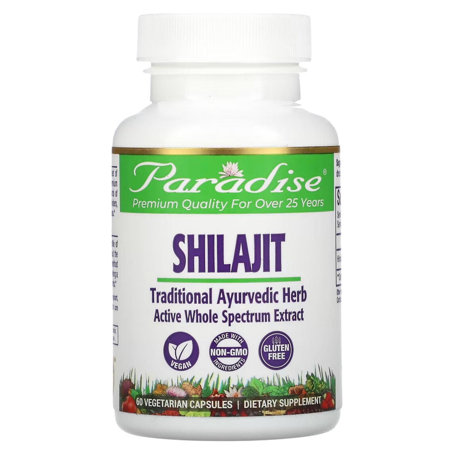 Paradise Herbs, Shilajit, 60 Vegetarian Capsules - Ultimate Sup Singapore