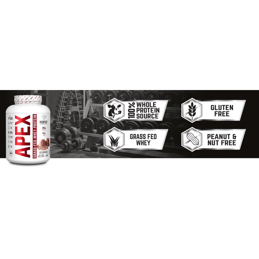 Perfect Sports, Apex Grass Fed 100% Pure Whey Protein Concentrate, 5lbs Choco EXP 31/8/2025 - Ultimate Sup Singapore