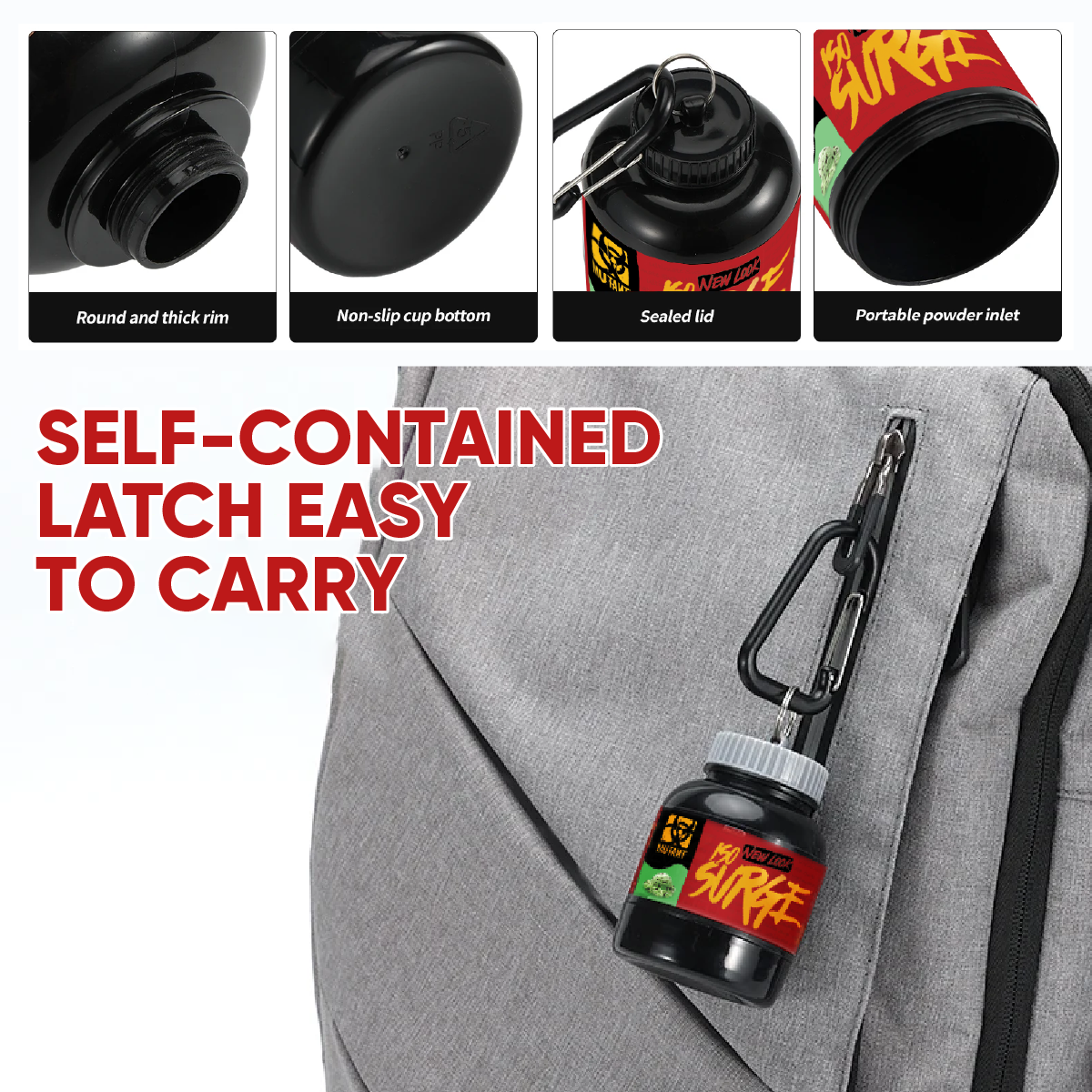 Powder Container Keychains, 75-150ml - Ultimate Sup Singapore