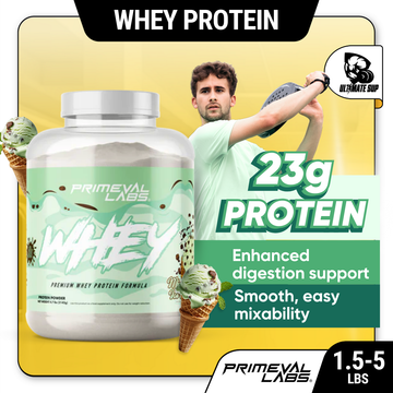 Primeval Labs, Whey, 100% Premium Whey Protein, 1.5lb - 5lbs - Ultimate Sup Singapore