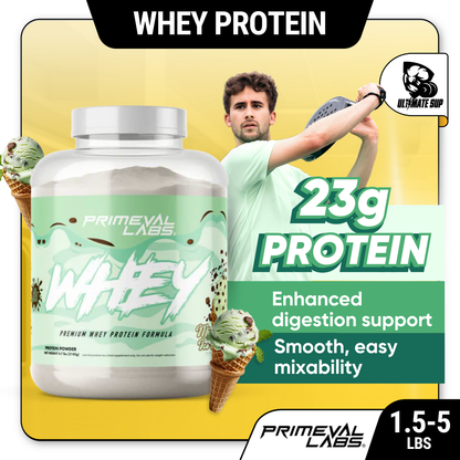 Primeval Labs, Whey, 100% Premium Whey Protein, 1.5lb - 5lbs - Ultimate Sup Singapore