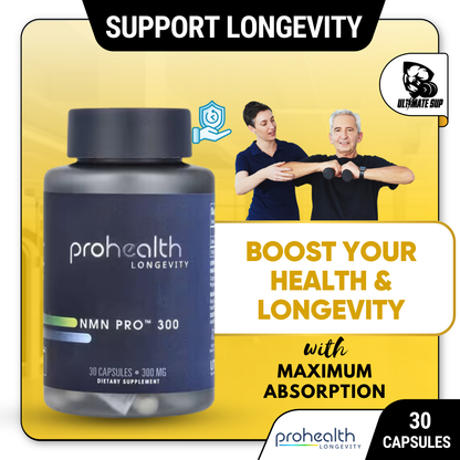 ProHealth Longevity, NMN Pro 300 - Anti-Aging Effects, Longevity Support, 150 mg, 60 Caps - Ultimate Sup Singapore