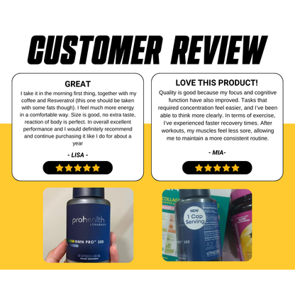 ProHealth Longevity, NMN Pro 300 - Anti-Aging Effects, Longevity Support, 150 mg, 60 Caps - Ultimate Sup Singapore