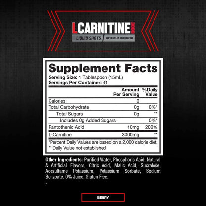ProSupps, L Carnitine 3000 Liquid Shots, 16 fl oz - Ultimate Sup Singapore