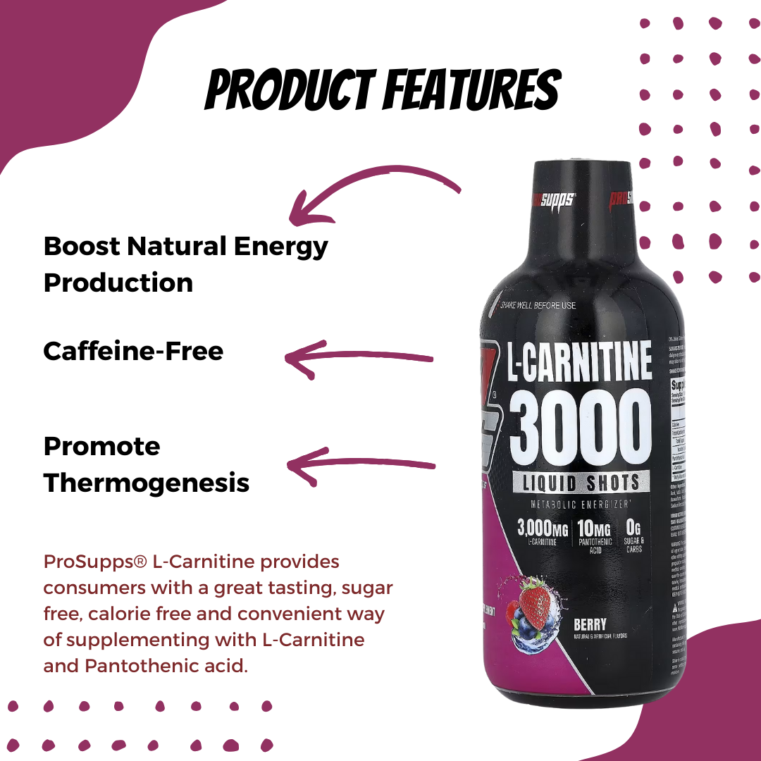 ProSupps, L Carnitine 3000 Liquid Shots, 16 fl oz - Ultimate Sup Singapore