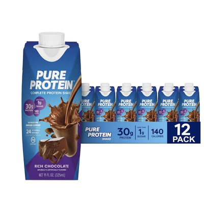 Pure Protein Shake, 30g Protein, Support Muscle, Vitamins, Keto Friendly, Various Flavors, 3-12 packs - Ultimate Sup Singapore