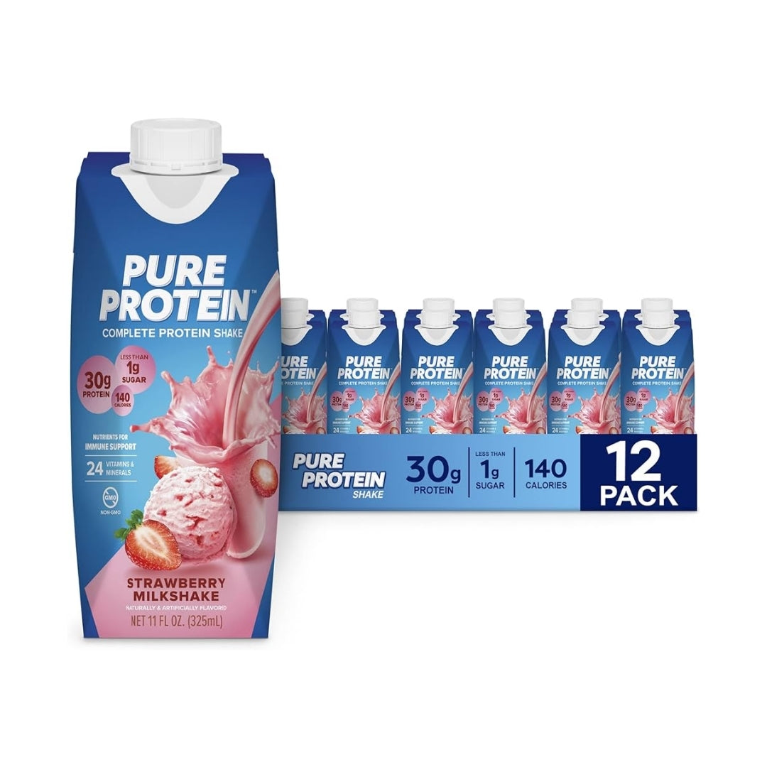 Pure Protein Shake, 30g Protein, Support Muscle, Vitamins, Keto Friendly, Various Flavors, 3-12 packs - Ultimate Sup Singapore