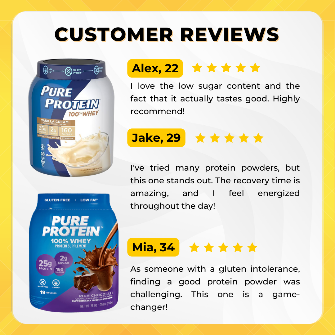 Pure Protein Shake, 30g Protein, Support Muscle, Vitamins, Keto Friendly, Various Flavors, 3-12 packs - Ultimate Sup Singapore
