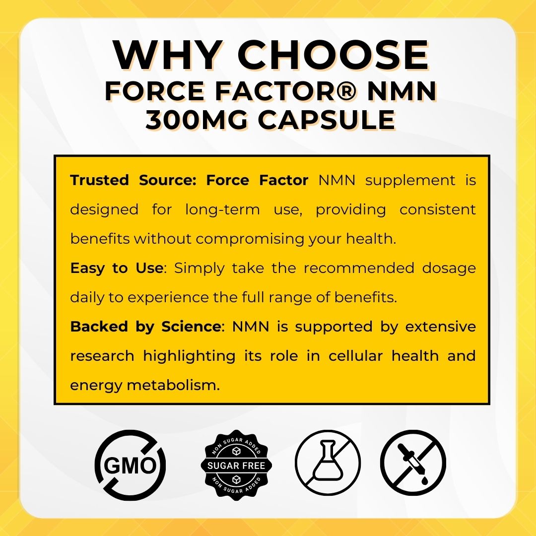 Force Factor, NMN 300mg, Energy Metabolism Booster, 30 Vegetable Capsules - Ultimate Sup Singapore