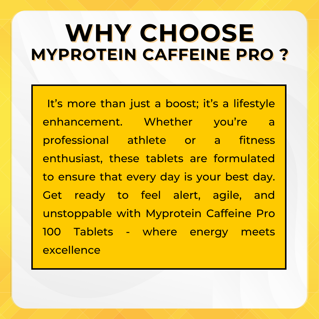 Myprotein Caffeine Pro, Improve Endurance Performance & Concentration, 100 Tablets - Ultimate Sup Singapore