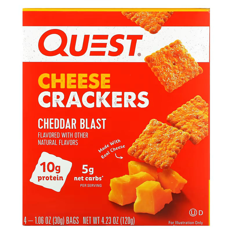 Quest Nutrition, Cheese Crackers, Protein Snacks, Various Flavors, 4 bags - Ultimate Sup Singapore