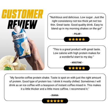 Quest Protein Shake, Ready to Drink, High Protein, Low Carb, Gluten Free, Keto Friendly, 4 Count, 325ml - Ultimate Sup Singapore