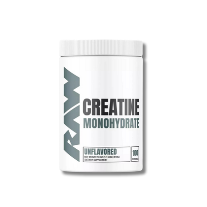 RAW Nutrition Creatine Monohydrate Powder, Build Muscle & Strength, Support Recovery, Unflavored, 30-100 Servings - Ultimate Sup Singapore