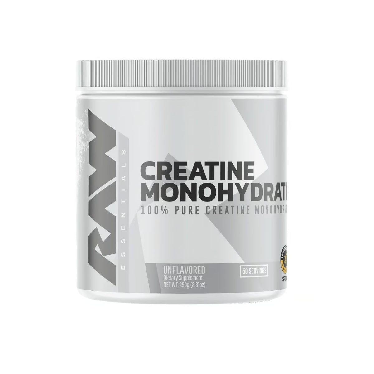 RAW Nutrition Creatine Monohydrate Powder, Build Muscle & Strength, Support Recovery, Unflavored, 30-100 Servings - Ultimate Sup Singapore