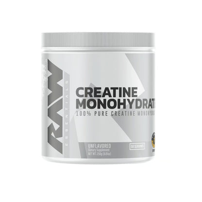 RAW Nutrition Creatine Monohydrate Powder, Build Muscle & Strength, Support Recovery, Unflavored, 30-100 Servings - Ultimate Sup Singapore