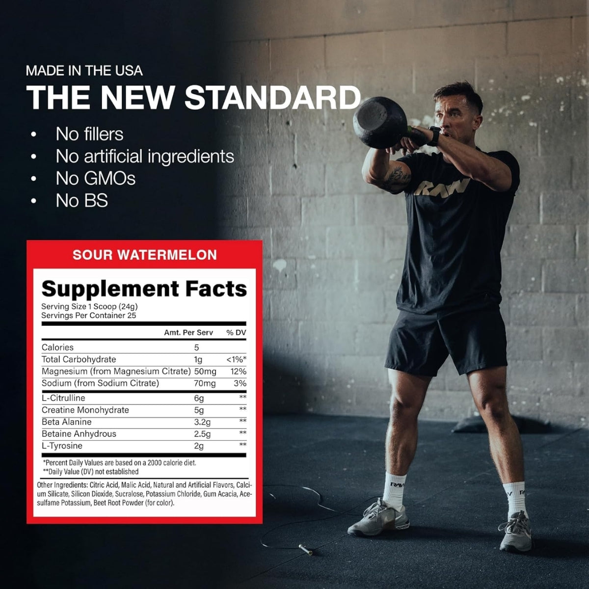 Raw Nutrition BUM Essential Performance Non-Stim, Preworkout For Endurance Strength & Focus 25 ser - Ultimate Sup Singapore
