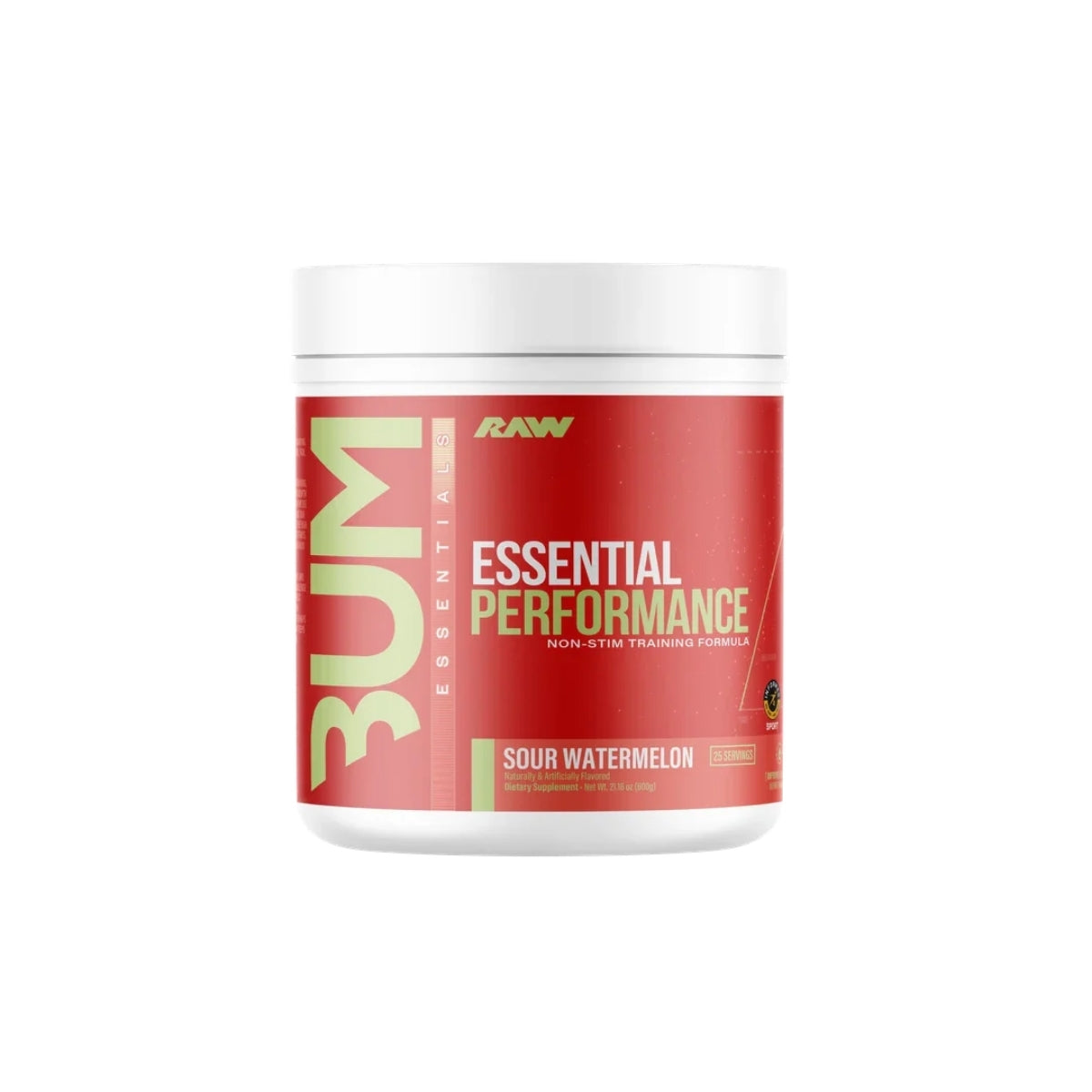 Raw Nutrition BUM Essential Performance Non-Stim, Preworkout For Endurance Strength & Focus 25 ser - Ultimate Sup Singapore