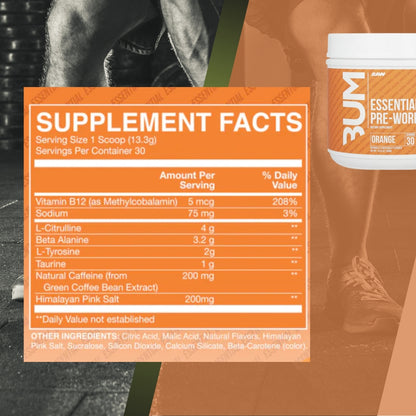 Raw Nutrition, Bum Essential Pre Workout, 30 Sers - Ultimate Sup Singapore