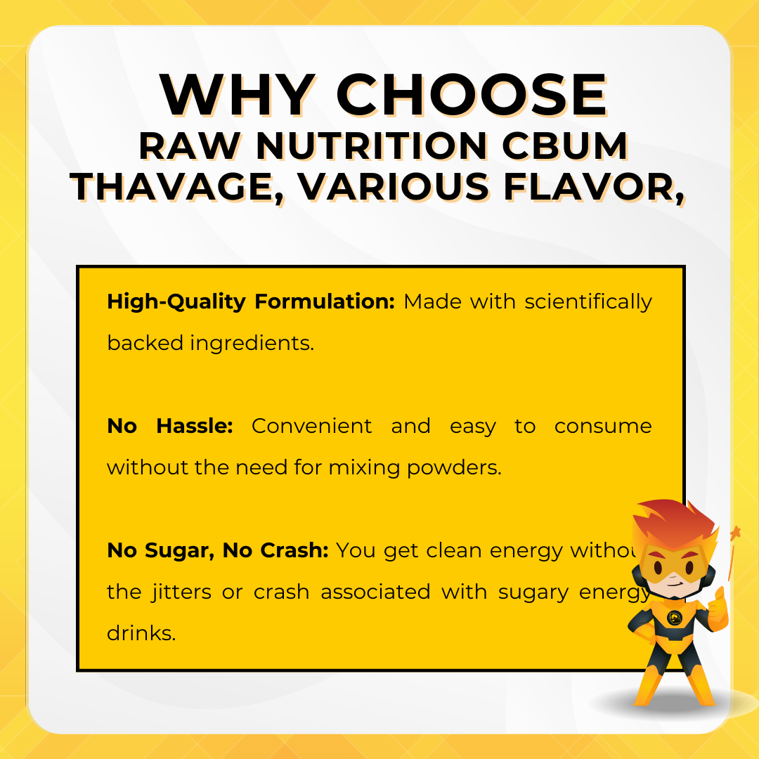 Raw Nutrition Cbum Series, Thavage Pre Workout Drink, 3-12pcs - Ultimate Sup Singapore
