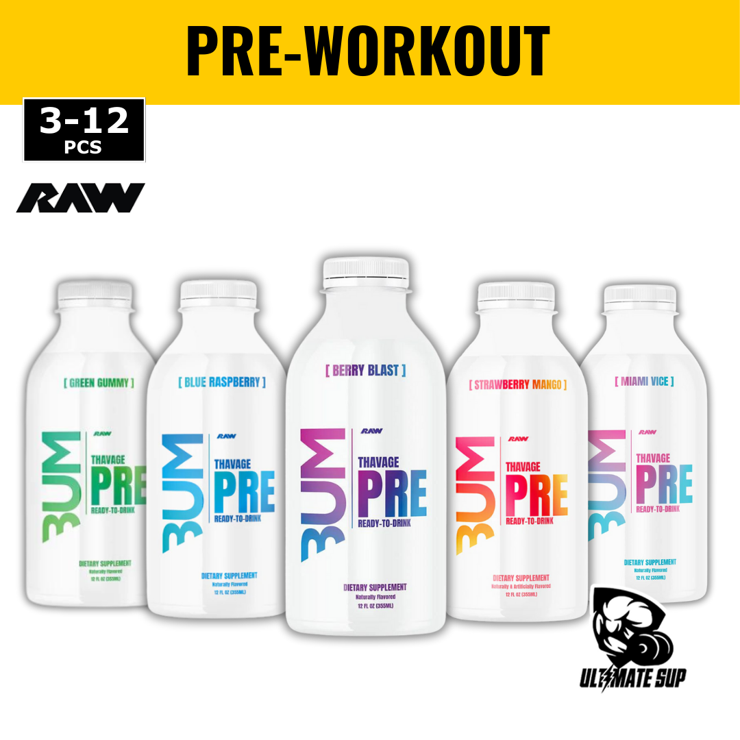Raw Nutrition Cbum Series, Thavage Pre Workout Drink, 3-12pcs - Ultimate Sup Singapore