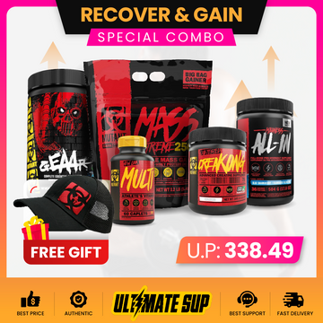 Combo RECOVER & GAIN BUNDLE, Mutant Mass Extreme 12lb + Creakong 249g + Mutant Geaar + Mutant Madness 504g, Muscle Gain - Ultimate Sup Singapore