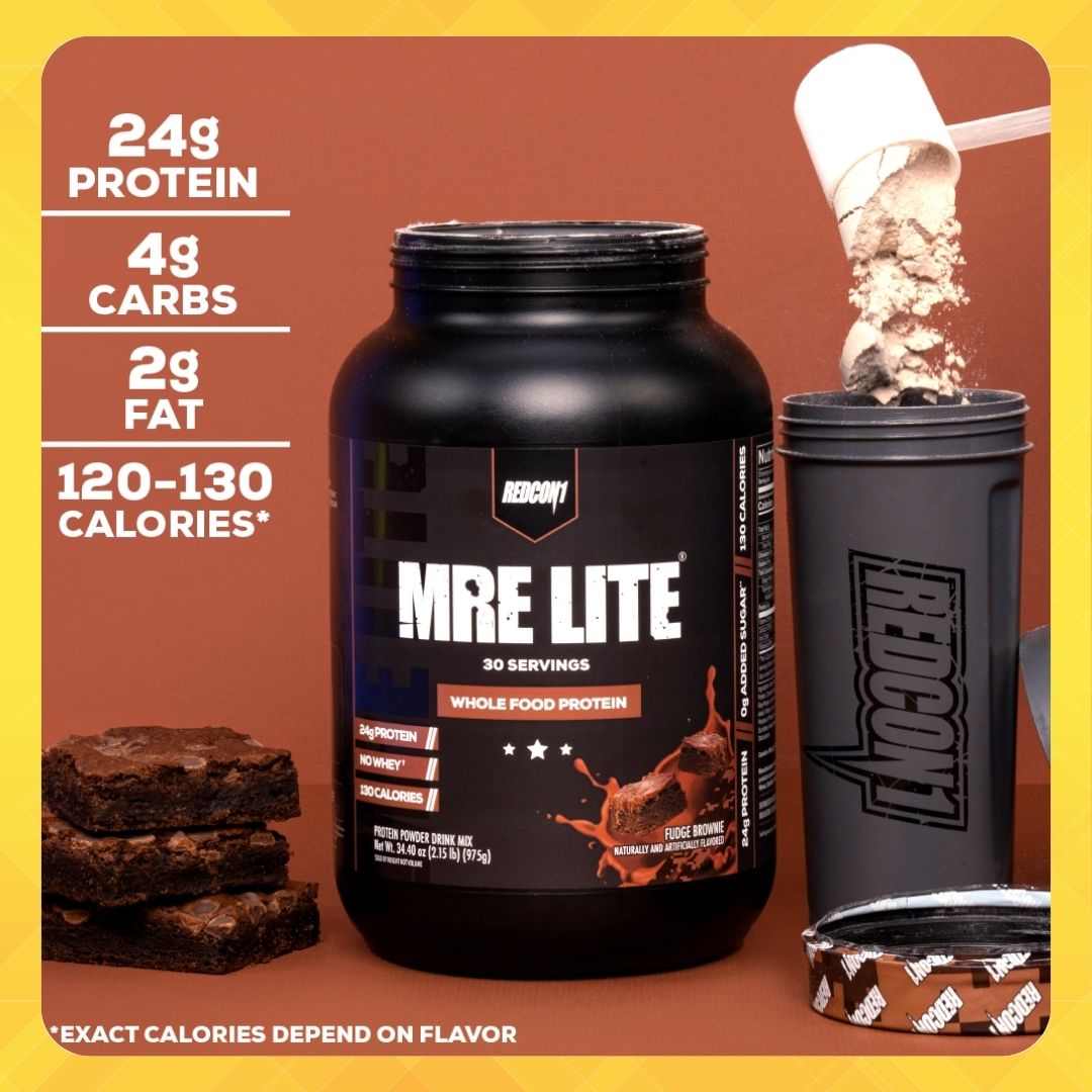 Redcon1, MRE Lite, Whole Food Protein, Protein Powder, Various Flavours, 1.92 Lb (870g) - Ultimate Sup Singapore
