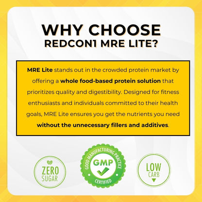 Redcon1, MRE Lite, Whole Food Protein, Protein Powder, Various Flavours, 1.92 Lb (870g) - Ultimate Sup Singapore