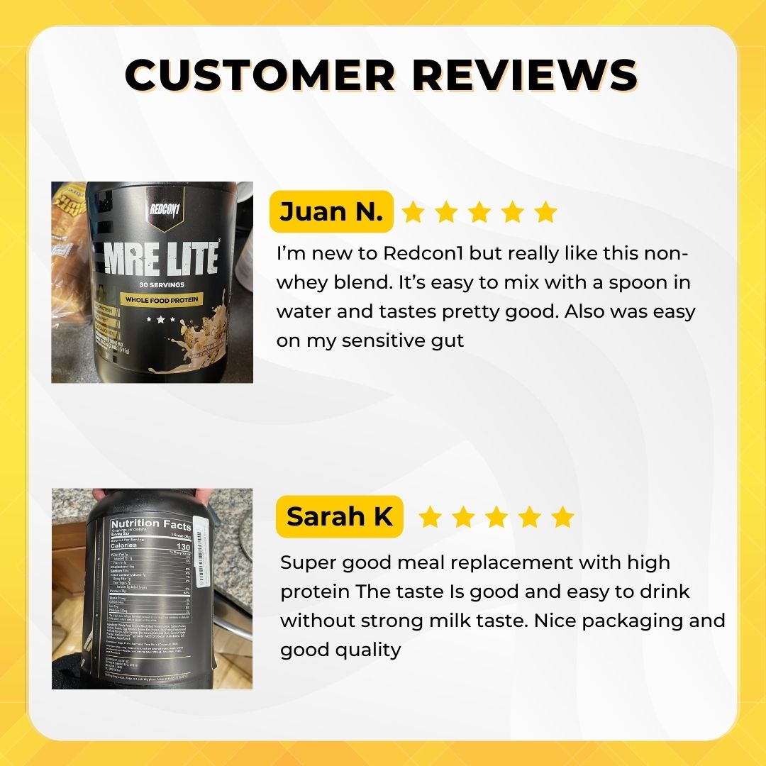Redcon1, MRE Lite, Whole Food Protein, Protein Powder, Various Flavours, 1.92 Lb (870g) - Ultimate Sup Singapore