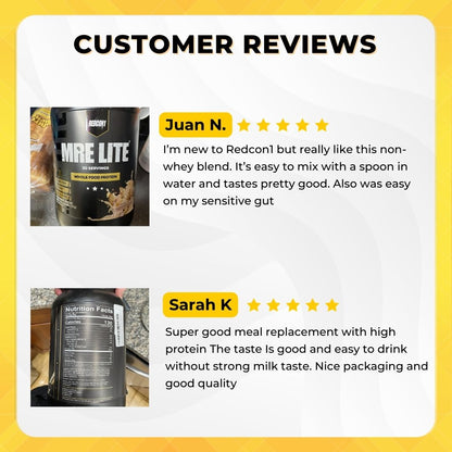 Redcon1, MRE Lite, Whole Food Protein, Protein Powder, Various Flavours, 1.92 Lb (870g) - Ultimate Sup Singapore
