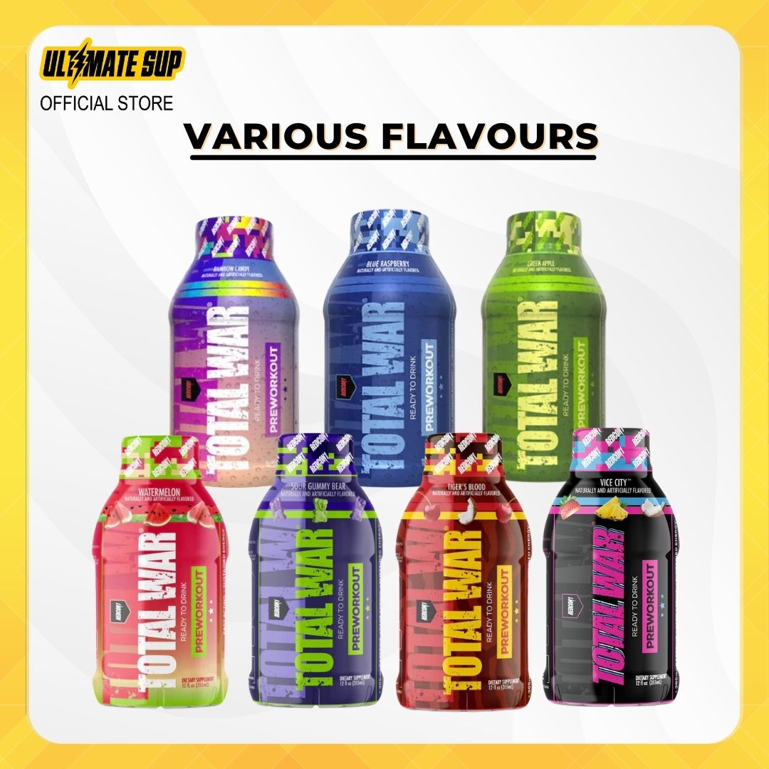 Redcon1, Total War RTD Preworkout, 3-12 Sers - Ultimate Sup Singapore