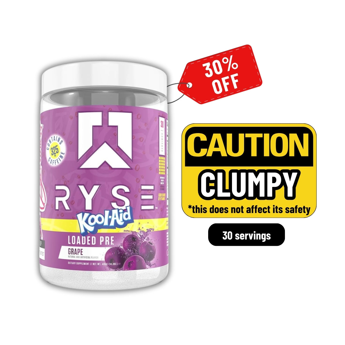 Ryse Loaded Pre V3, High-Stim Pre-Workout for Clean Energy & Focus, Focus & Pump Formula, 30 Servings - Ultimate Sup Singapore