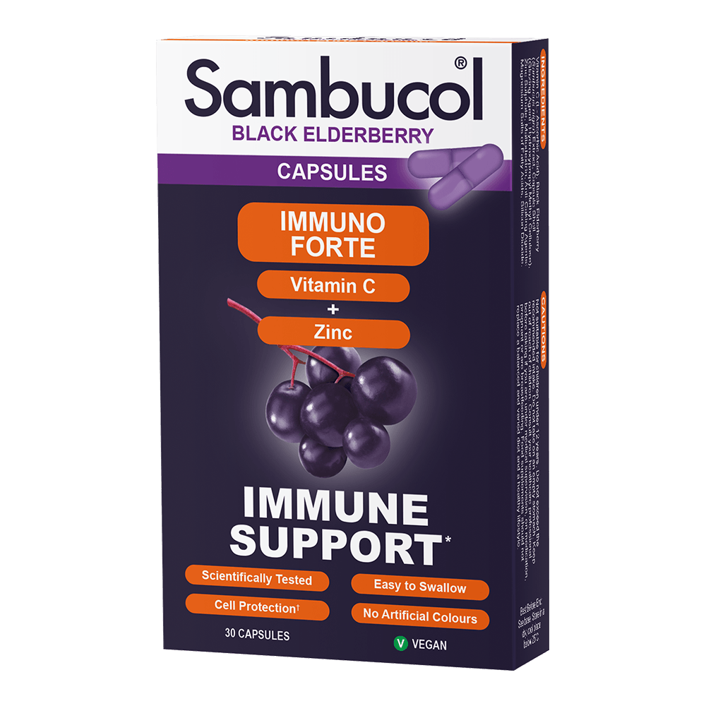 Sambucol Immuno Forte, Support Immune, No Artificial Colours, 30 Capsules - Ultimate Sup Singapore