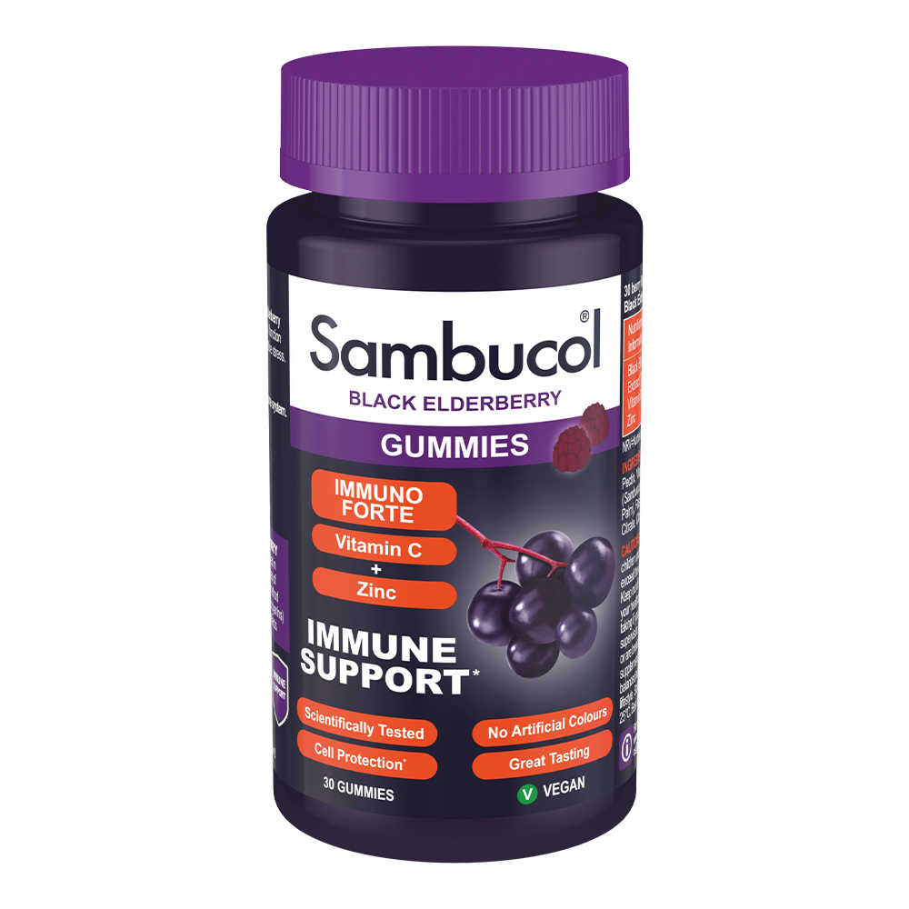 Sambucol Immuno Forte, PLUS Vitamin C + Zinc, Support Immune, 30 Gummies - Ultimate Sup Singapore