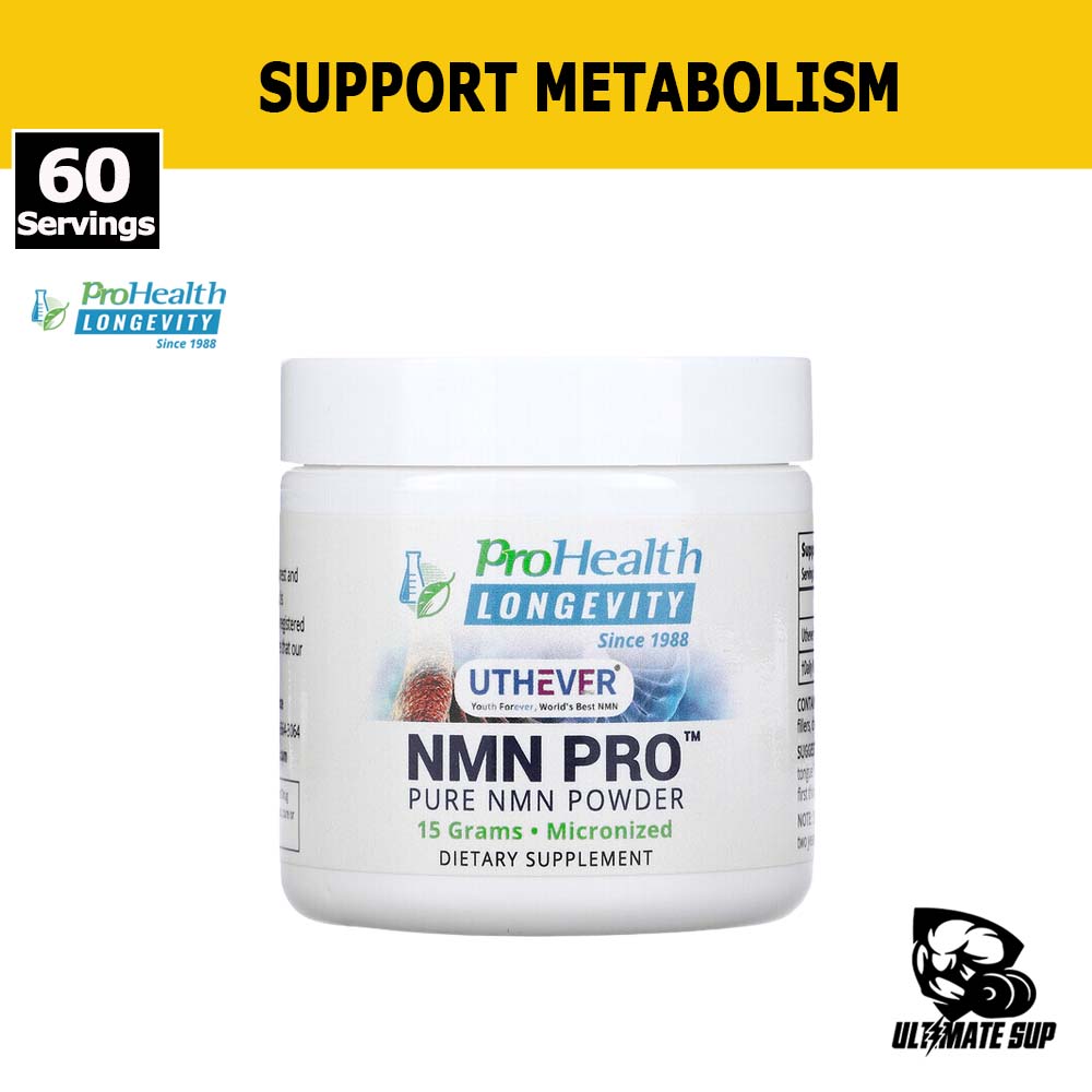 ProHealth Longevity, NMN Pro, Pure NMN Powder - Anti Aging Effects & Metabolism Booster, 250-1000mg, 15-30g - Ultimate Sup Singapore