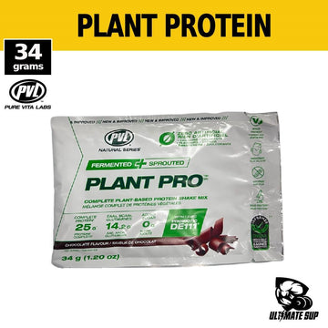 PVL, Plant Pro, Plant Based Protein Powder for Muscle Growth, Single Serve 34g - Ultimate Sup Singapore